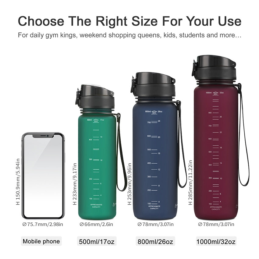 New Sports Water Bottle BPA-Free Portable Leak-Proof