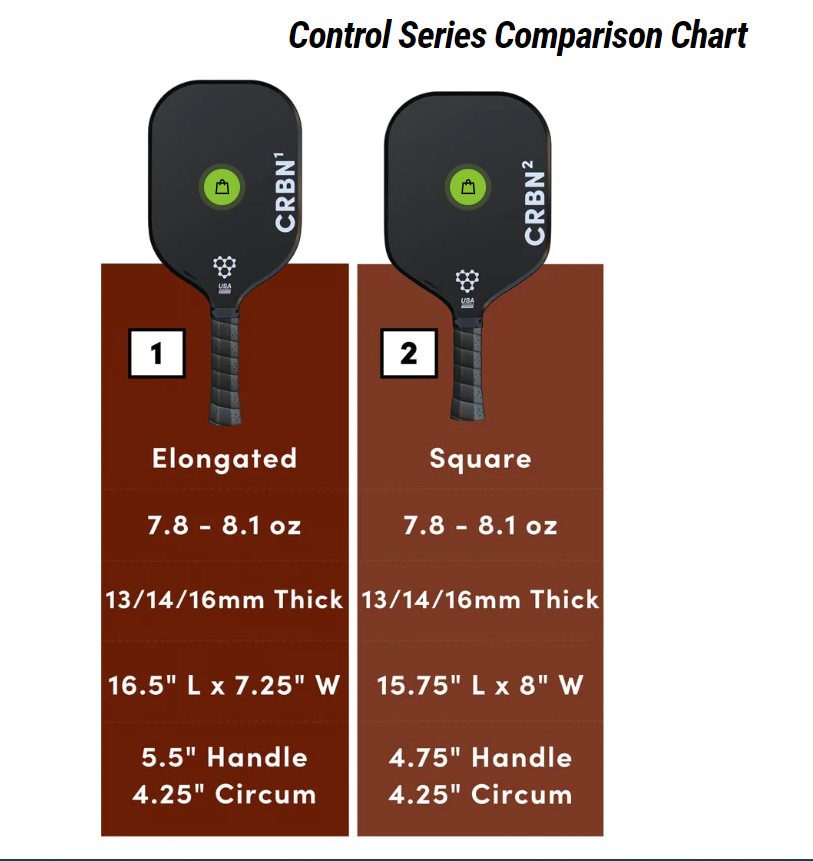 CRBN 2 Control Series Paddle.  One of the best paddles on the market and delivers superior performance for all players.